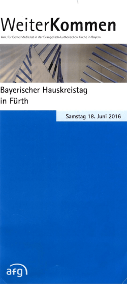 Page 1 WeiterKommen Amt für Gemeindedienst in der Evangelisch
