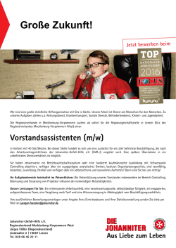 Gro&szlig;e Zukunft! - Die Johanniter