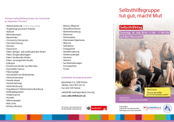 Flyer Selbsthilfetag 2016 - Selbsthilfe