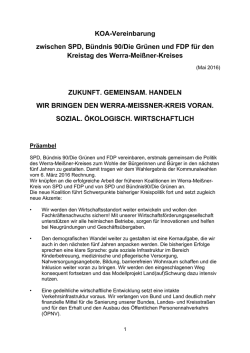 KOA-Vereinbarung zwischen SPD, Bündnis 90/Die