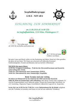 einladung zum sommerfest - Seepfadfindergruppe SMS Novara