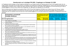 Questionnaire Strategie FFA 2020 - Fragebogen Strategie FLV 2020
