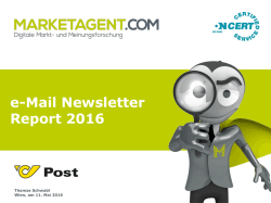 e-Mail Newsletter Report 2016