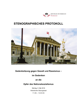 stenographisches protokoll - Österreichisches Parlament