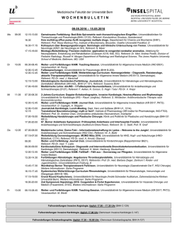 Page 1 Medizinische Fakultät der Universität Bern