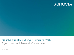 Präsentation Q1-Zahlen 2016 von Vonovia