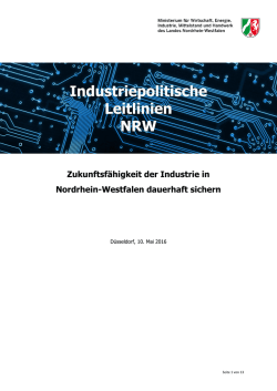 Industriepolitische Leitlinien NRW (PDF, 0,63 MB )