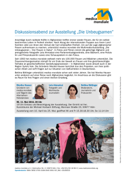 Diskussionsabend zur Ausstellung &bdquo;Die