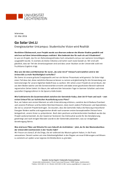 Interview - Universit&auml;t Liechtenstein