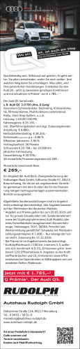€ 269,– Jetzt mit € 1.785,–² Q Prämie¹. Der Audi Q5. Autohaus