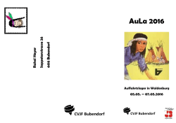 AuLa 2016 - Jungschar Bubendorf