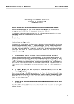 Drucksachen allgemein - Nieders&auml;chsischer Landtag