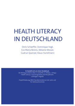 Health Literacy in Deutschland