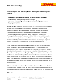 Pressemitteilung - Deutsche Post DHL Group