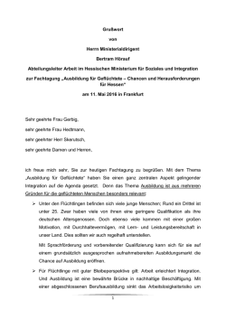 Gru&szlig;wort - LAG Arbeit in Hessen eV