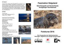 Faszination Helgoland Fotokurse 2016