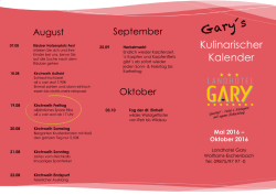 Kulinarischer Kalender