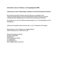 Information nach &sect; 3 Tariftreue