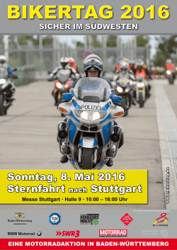 Sonntag, 8. Mai 2016 Sternfahrt nach Stuttgart