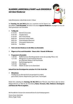GLARNER LANDESWALLFAHRT nach EINSIEDELN mit dem
