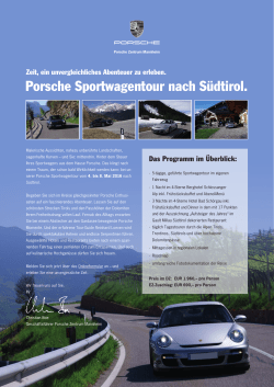 Porsche Sportwagentour nach Südtirol.