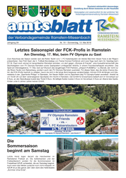 AMTSBLATT Nr. 19 vom 12.05.2016 - Ramstein