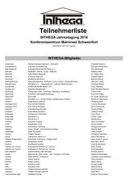 Teilnehmerliste