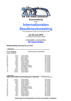 Internationales Staufeneckmeeting der SG Salach/S&uuml;&szlig;en in Salach