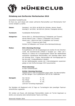 Dorfturnier Merlischachen Einladung und Anmeldung f&uuml;r 2016