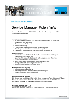 Service Manager Polen (m/w)