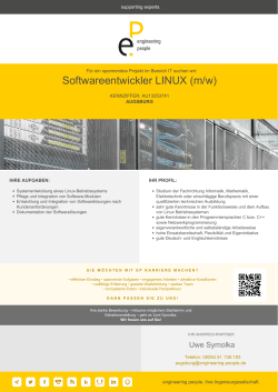 Softwareentwickler LINUX (m/w)