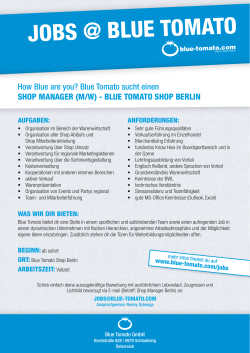 jobs @ blue tomato - actionsportsJOB.com