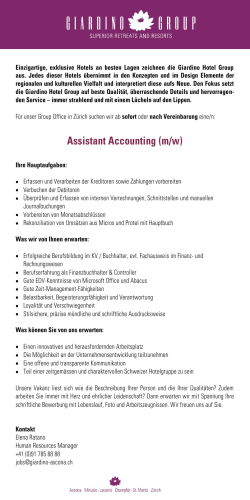 Assistant Accounting (m/w)