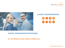 DIGITAL TRANSFORMATION - proaxia consulting group ag