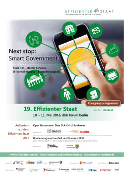 Programmbroschüre Effizienter Staat 2016