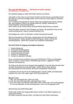 D&ouml;rner, Vester, Die Logik des Misslingens