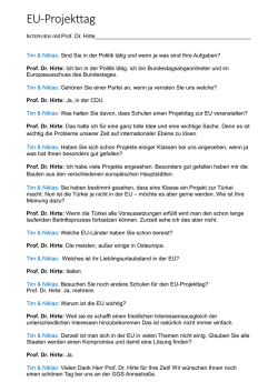 Interview mit Herrn Prof. Dr. Hirte