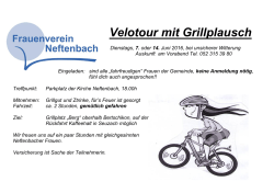 Velotour mit Grillplausch - Frauenverein Neftenbach