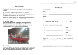 Gut zu Wissen Anmeldung - Kirchengemeinde Lerbeck