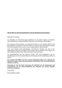 Musterbrief