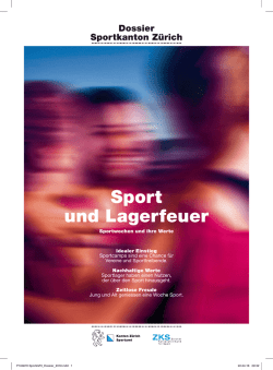 Dossier Sportkanton Z&uuml;rich 2016 - Sport und Lagerfeuer