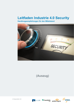 Leitfaden Industrie 4.0 Security - Werkstatt