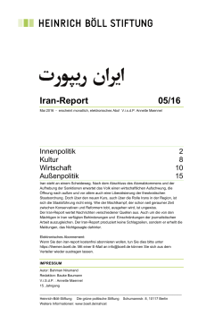 Iran-Report 05/16 - Heinrich-Böll