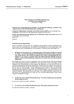 Drucksachen allgemein - Nieders&auml;chsischer Landtag