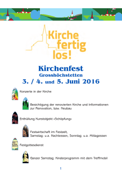 Festf&uuml;hrer - Kirchgemeinde Grossh&ouml;chstetten