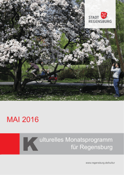 Kulturelles Monatsprogramm Mai 2016
