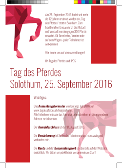 Tag des Pferdes Solothurn, 25. September 2016