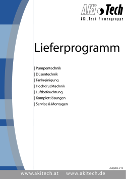 Lieferprogramm - Arnhof & Kisch Technik GmbH | AKi.Tech