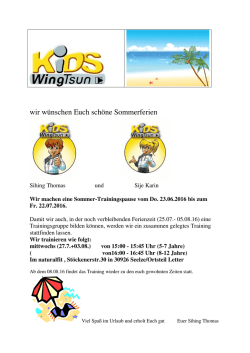wir wünschen Euch schöne Sommerferien