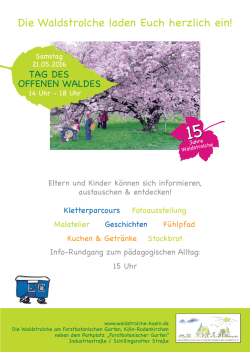 Die Waldstrolche laden Euch herzlich ein!